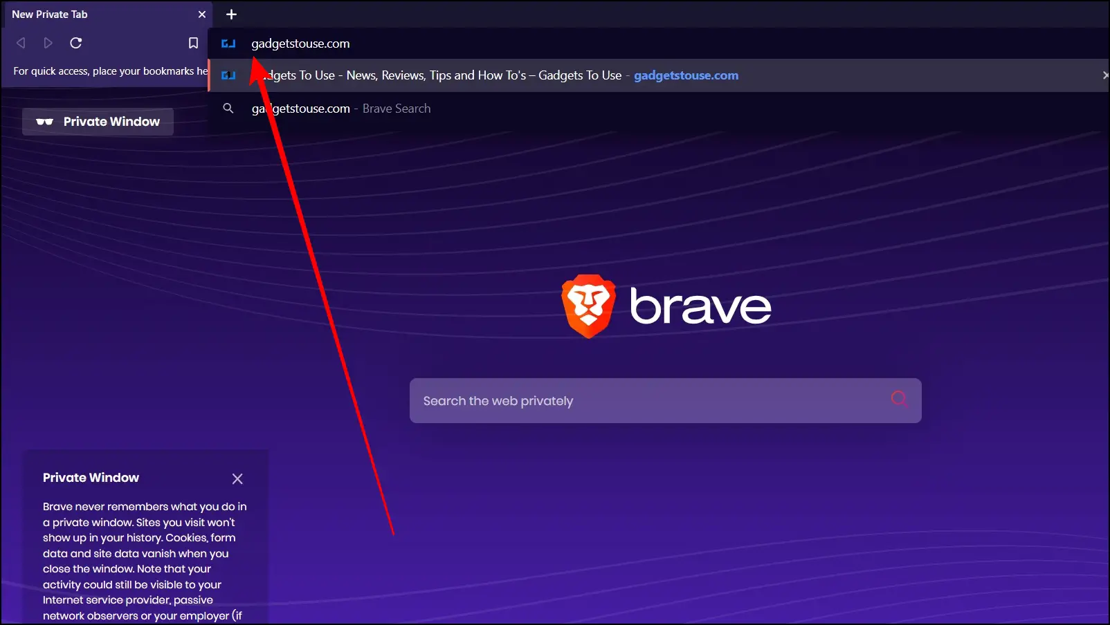 Use Private mode to Fix "Aw Snap!" Error in Brave Browser
