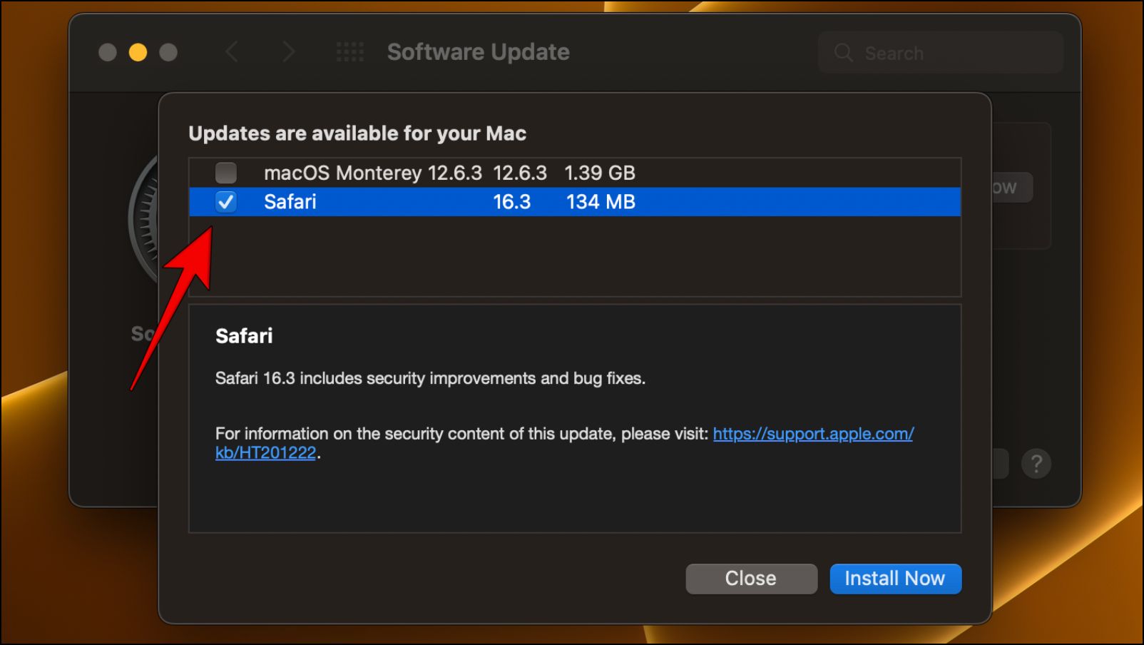 Update Safari Mac