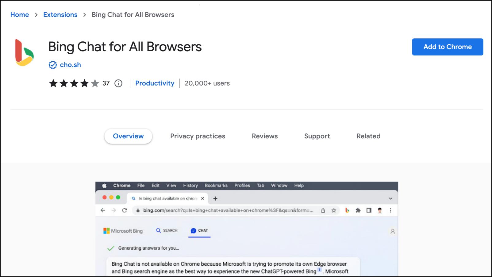 Use Bing AI Search in Chrome