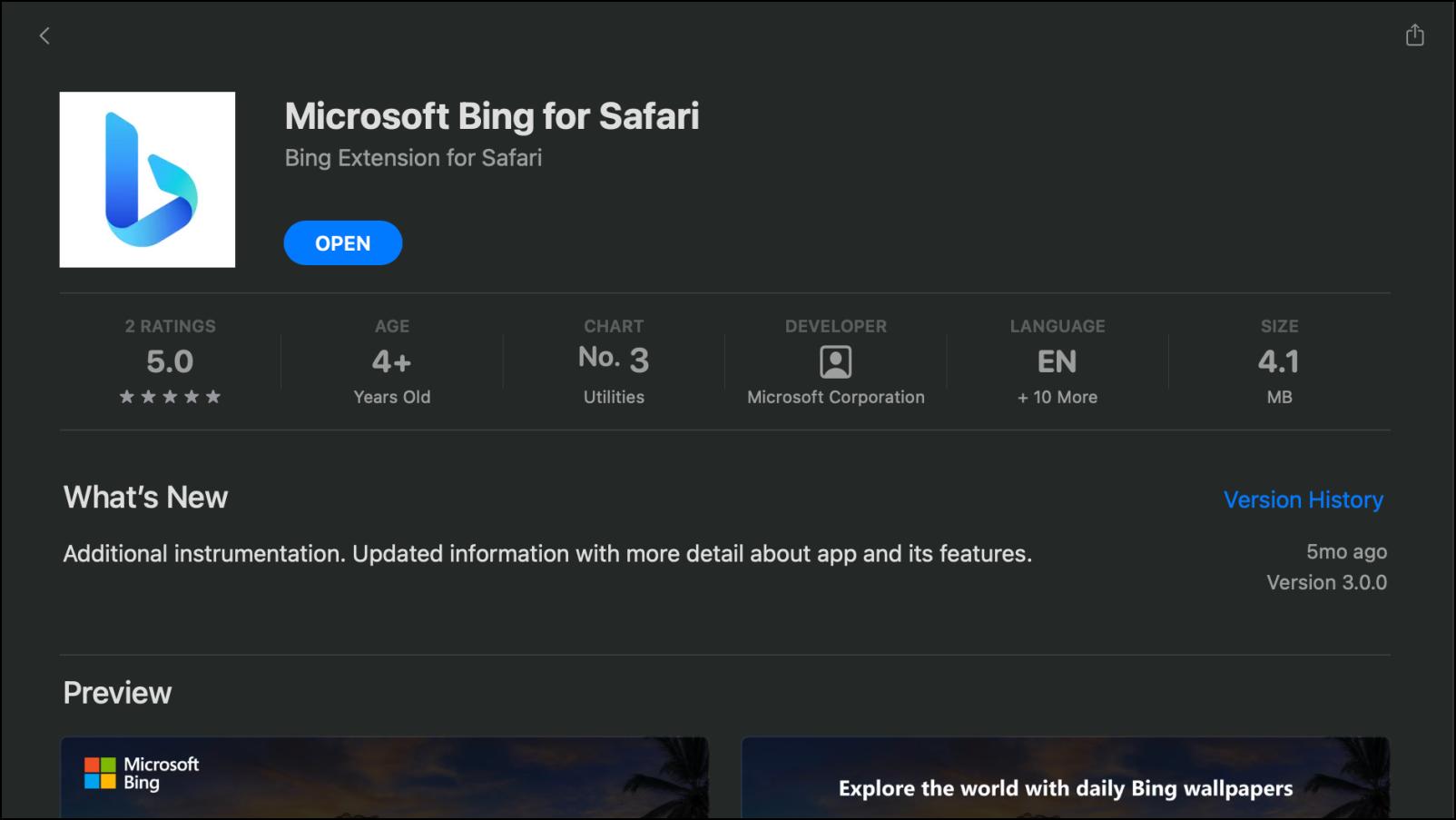 Use Bing AI Search in Safari