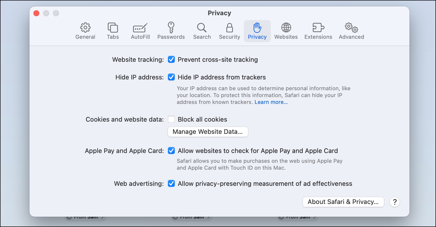 How to Prevent Cross-Site Tracking in Safari on Mac?