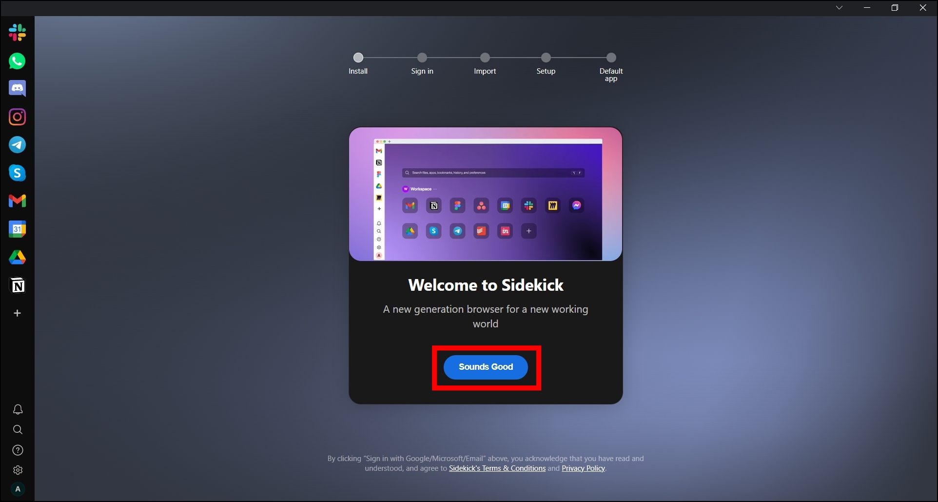 Install Sidekick Browser on macOS or Windows 10 or 11