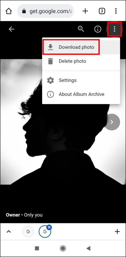 Download Your Google Account Profile Picture On Phone