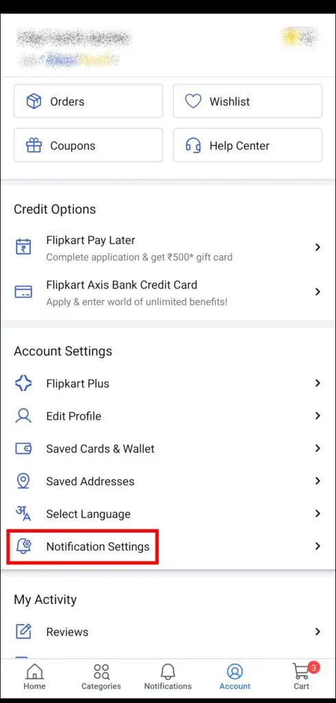 Disable from Flipkart App to Stop Promotional Spam Emails from Flipkart