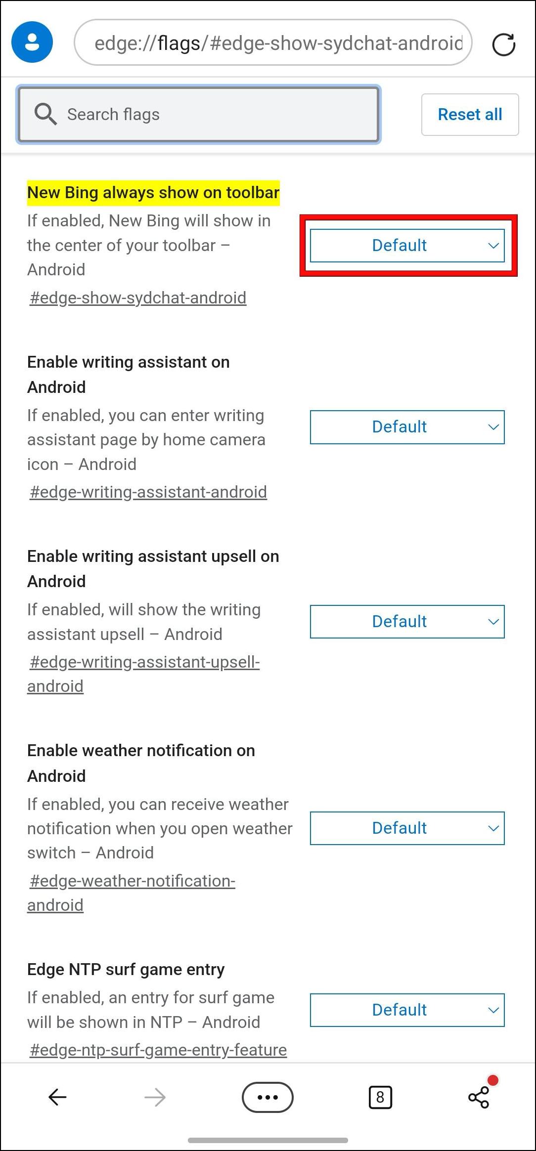 Enable-Bing-Edge-Android