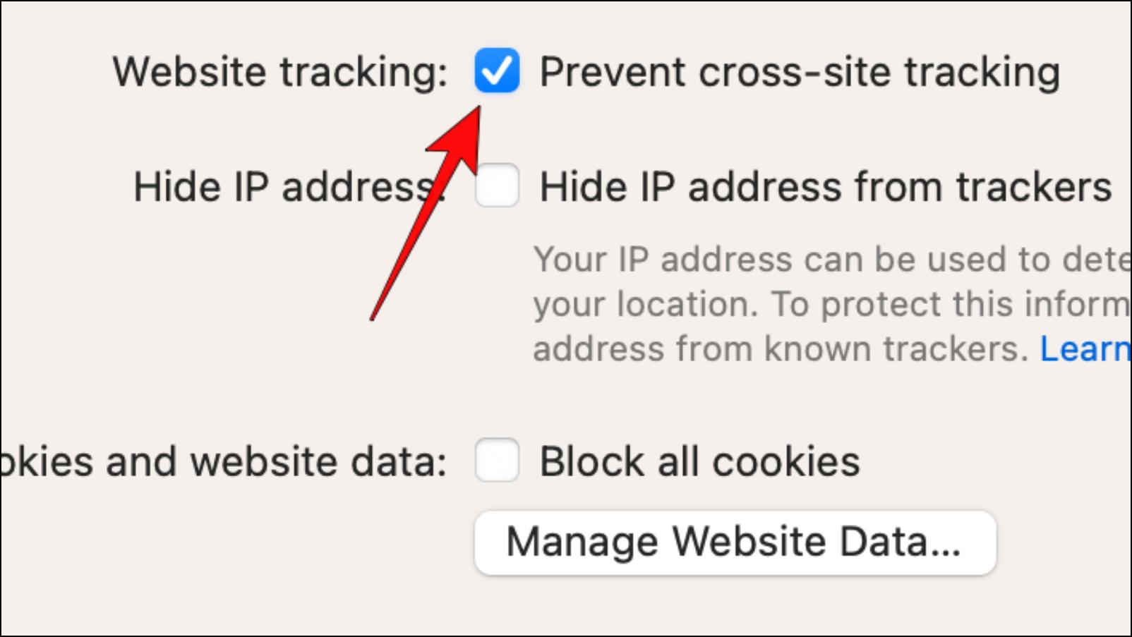 Prevent-Cross-Site-Tracking-Safari