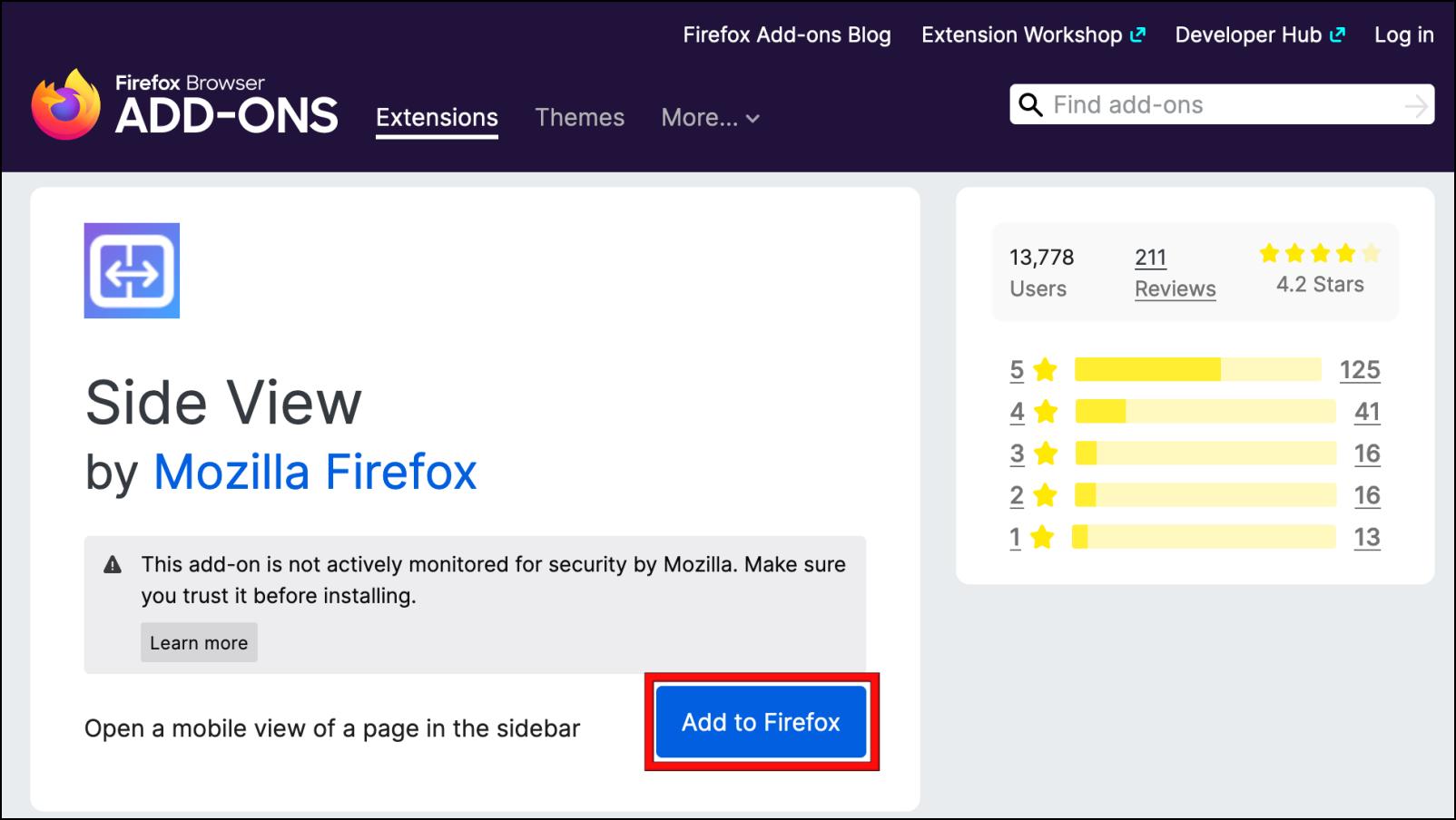 Side-View-Extension-Firefox