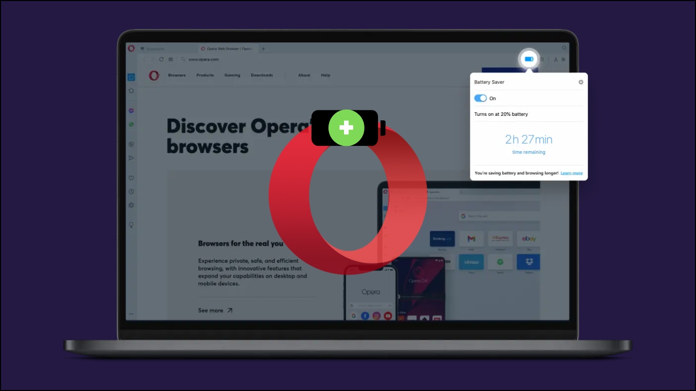 How to Turn On or Off Battery Saver on Opera Browser?