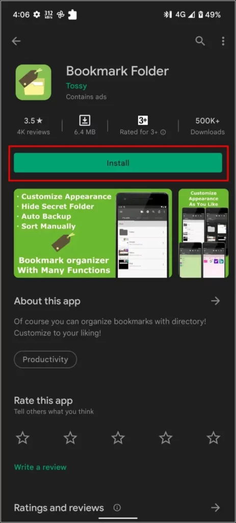 Install Bookmark Manager and Add Bookmarks