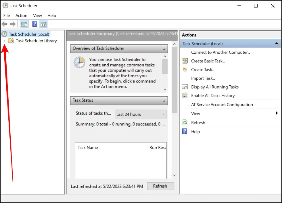 Check the Automated Tasks in Task Scheduler (Windows)