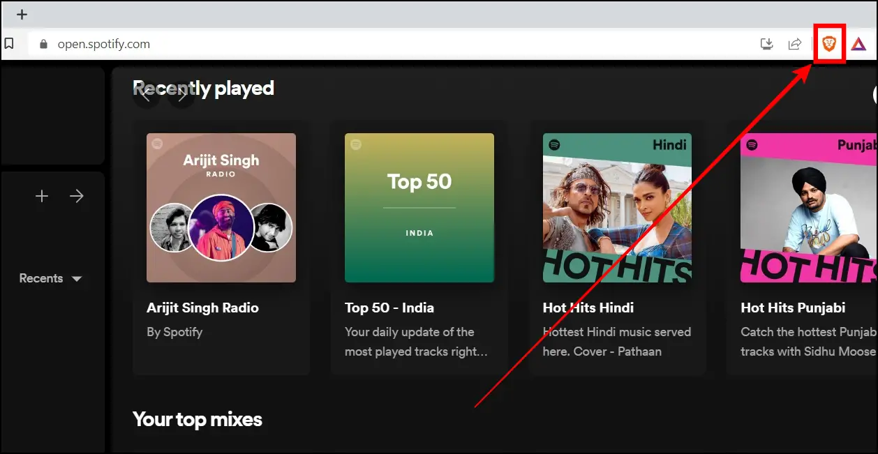 Play Spotify Without Ads in Brave Browser Using Brave Settings