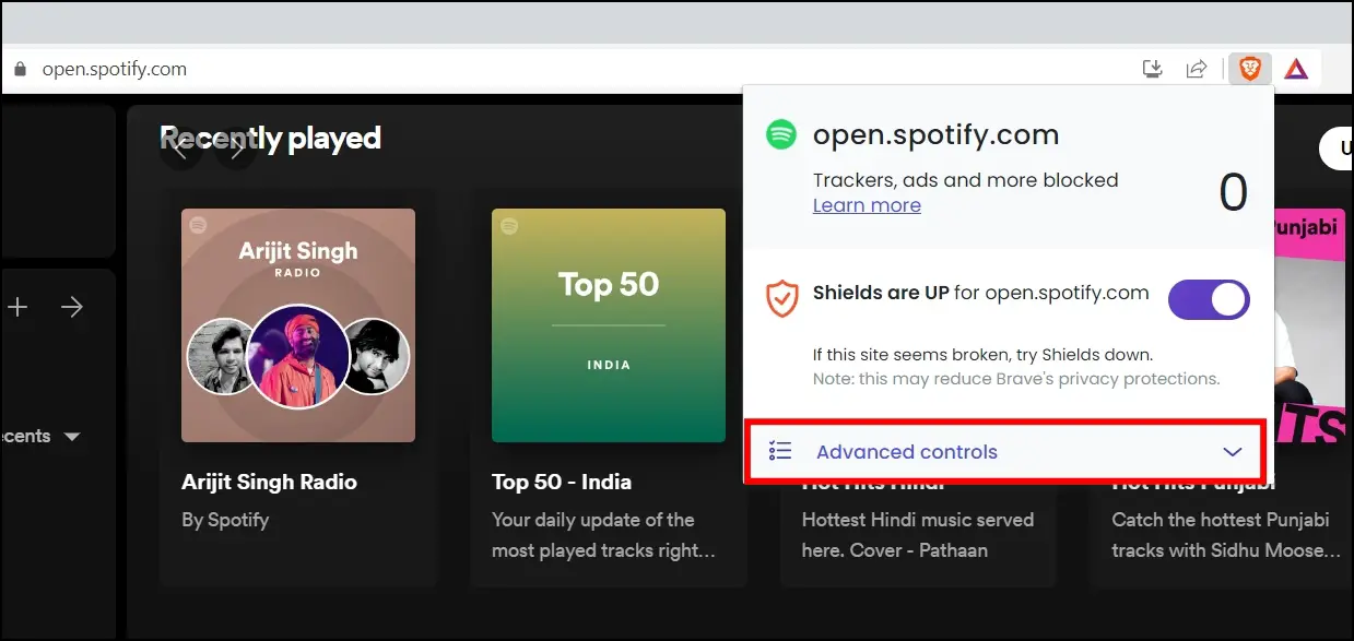 Play Spotify Without Ads in Brave Browser Using Brave Settings
