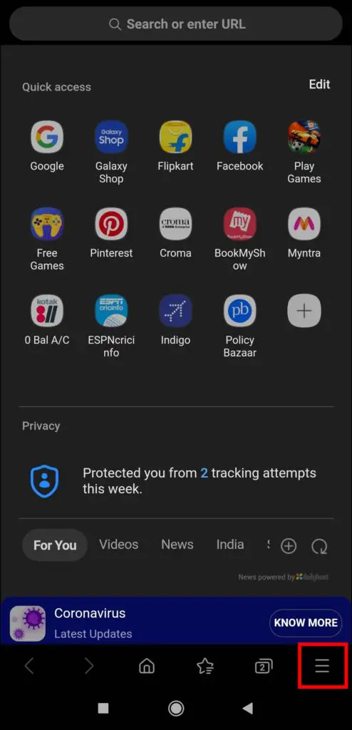 Disable Ad Blocker to Fix Samsung Internet Not Loading Pages on Android