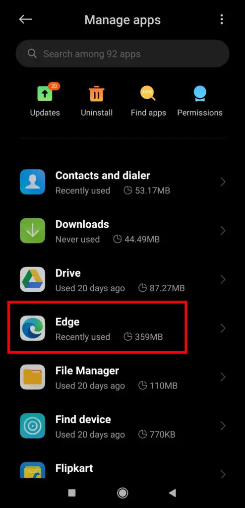 Block the Camera & Mic from the Phone's Settings to Disable Camera & Mic for Edge Android