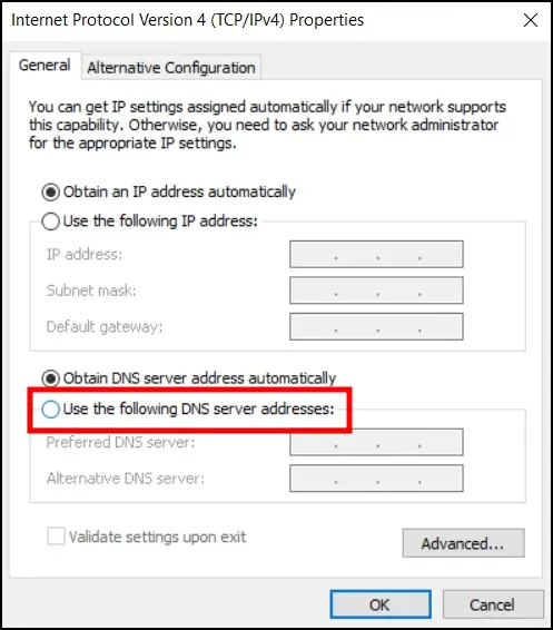 Change DNS Settings