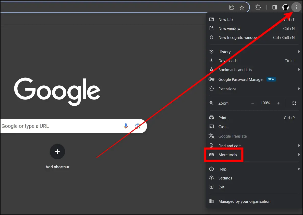 Disable the Memory Saver to turn off efficiency mode for Google Chrome