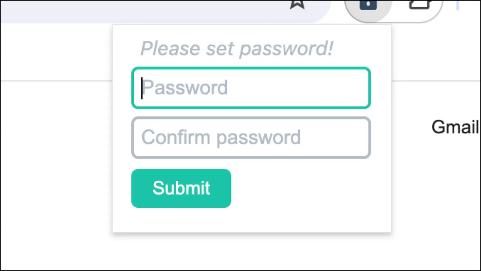 Create a Password for Lock Bookmarks Extension